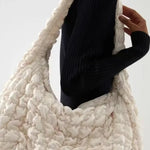 Autumn and Winter Fashion Large Capacity Folded Cloud Bags Lightweight Down Shoulder Bag Lady Messenger Light Weight Travel Bags