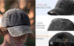 Distressed Baseball Cap Dad Hats for Men Women Vintage Washed Cotton soft top Hat Adjustable Low Profile Unisex Style Headwear