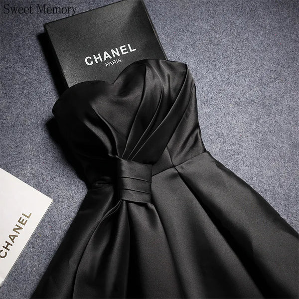 U34125 Black Short Prom Dress Lady Girl Women Sexy Robe Princess Banquet Party Ball Dress Gradaution Female Performance Gown