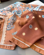 New Paisley Print Female Satin Neck Scarf Square Hair Scarves Foulard Head Band Shawls Wraps Neckerchief Bandana Women