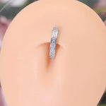 Pink Butterfly Belly Button Piercing Jewelry Women Cz Navel Barbell Fashion Crystal Reverse Curved Belly Rings Piercing Ombligo