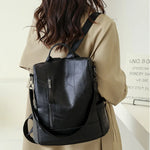 College Women Backpack Designer Soft Leather Vintage Packbag Female Travel Back Pack School Bags for Teenage Girls Shoulder Bag