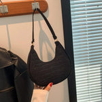 Solid Color Shoulder Bag Women Felt Shoulder Bag Stylish Women's Felt Shoulder Bags for Daily Outings Travel Retro for Work