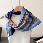 New Paisley Print Female Satin Neck Scarf Square Hair Scarves Foulard Head Band Shawls Wraps Neckerchief Bandana Women