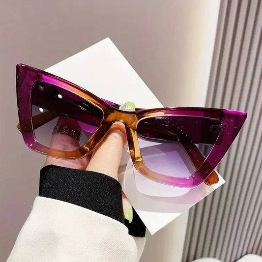 Oversized Cat Eye Fashion Sunglasses For Women Men Vintage Gradient Frame Glasses Outdoor Eyewear For Parties UV400 Glasses