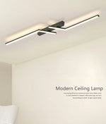 Modern LED Line Ceiling Lamp modern Living Room Dining Room Master Bedroom Study Fixture Gold Black Ceiling Lights Illumination