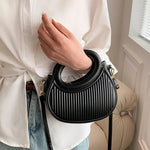 Chic Stripe Design Crossbody Bags for Women Elegant Synthetic Leather Handbag, Purse, Luxury Look Shoulder Bag for Everyday Use