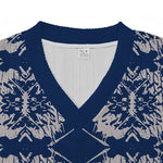 Men's Printed Casual Loose V Neck Luxury Textured Jacquard Fabric Half-Sleeved T-Shirt and Shorts Two-Piece Set, Fashionable Summer Men's Suit, Loose Fit, Breathable and Comfortable