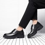 8-10cm Height Increasing Shoes for Men Summer Autumn Inside High Shoes Men's Hollow Business Dress Men's Elevator Leather Shoes