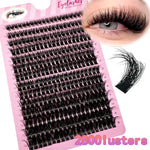 NEW Cluster Eyelash Extension 280 Bundles 80D/100D Natural Style Individual Eyelashes Handmade Eyelash Bundles 3D Mink Lashes