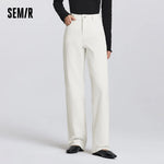 Semir Jeans Women Simple Long Trousers 2025 New Spring Straight Tube Trousers Trendy