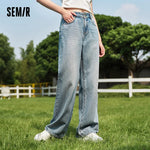 Semir Jeans Women 2025 Summer Cooling Wide Leg Pants Tencel Loose High Waist Comfortable Trousers