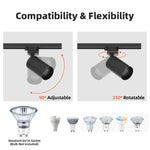 Full Set Track Light Led Ceiling Rail Lights Replaceable GU10 Light Source Spotlight for Living Room Bedroom Led Spot Track Lamp