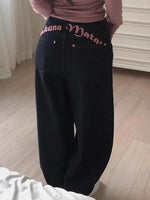 Gagarich Embroidered Letter Printed Jeans 2025 Spring Women New Style Sweet Cool Spicy Girl High Waist Temperament Skinny Pants