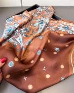 New Paisley Print Female Satin Neck Scarf Square Hair Scarves Foulard Head Band Shawls Wraps Neckerchief Bandana Women