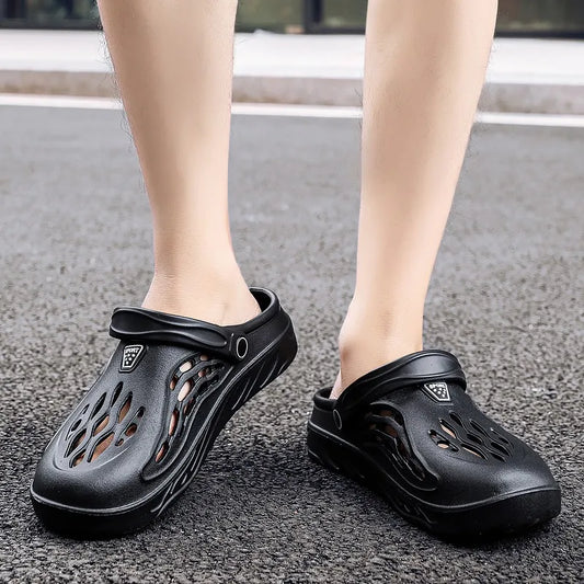 Men Sandals Summer Clogs EVA Garden Slippers Hole Shoes Beach Platform Sandals Couple Indoor House Bathroom Slides Plus Size 49