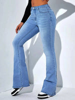 Women's jeans high waist stretch comfortable flared pants Denim pants