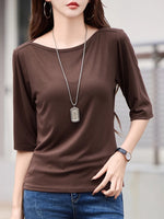 Women's solid color blouse