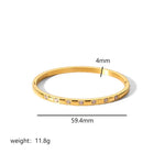 Luxury Jewelry Accessories Non Tarnish Elegant Cubic Zirconia Star 18K Gold Plated Stainless Steel Bangle Bracelet for Women