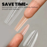 YOKEFELLOW X MR NAIL Sandwich Dual Nail Forms 240pcs 15size Extensions-Dual Forms Coffin Almond Nail Forms Top Mold Bottom Mold