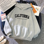 California Fashion Sweatshirts for Woman All Season Daily Casual Sporty Hooded Long Sleeve Pullover Home Outdoor Comfort Hoodies