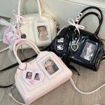 2025 New Y2K Harajuku Shoulder Bag Women Korean Transparent Ita Bag Crossbody Bag Female Japanese Designer Trend Handbag Purse