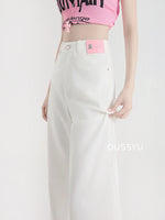 New Summer Soft Lyocell Jeans Women Blue Khaki White High Waist Straight Thin Wide Leg Denim Pants Y2k Loose Female Clothing 2XL