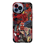 Marvel Spider Man Clear Case For iPhone 16 Pro Max 15 14 Plus 13 12 11 Pro XR XS X 8 7 SE 2020 Soft Silicone Protective Funda