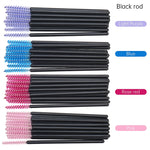 NEW 50Pcs Makeup Eyelash Brushes Disposable Crystal Eyebrow brush Diamond Handle Mascara Wand Applicator Lashes Extension Tools