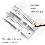 Abonnie Russian Volume Eyelash Extensions Eyelash Bouquets Volume Long Stem Soft Matte Black Premade Extension