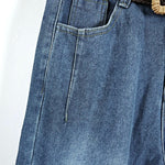 Capris Jeans Loose Women's Shorts Baggy Summer Clothes Korean Dongdaemun 2025 Woman Clothing Blue Big Size Hanbok Pants Short