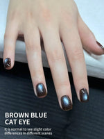 1PC 15ML Brown Blue Nail Gel Cat eye Semi Permanent Nail Art Soaking UV LED Nail Salon DIY Nail Salon Gel For Spring And Summer