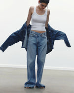 Spring New Women's High Waist Wide Leg Cotton Straight Jeans Multiple Colors 2025 Faion Ladies Premium Denim Trousers