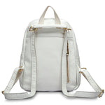 Zency Charm Women Pure White Backpack 100% Genuine Leather Anti-theft Button Elegant Female Travel Knapsack Shoulder Bag Pink