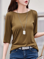 Women's solid color blouse