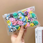 10/20Pcs/Set Cute Cartoon Rubber Elastic Hair Bands Girls Not Hurt Hair Small Scrunchie Kids Sweet Hair Ties Hair Accessories