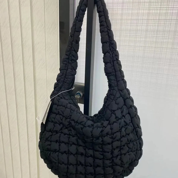 Korean Style New Women's Cloud Pattern Tote Bag Large Capacity Versatile Bubble Bag Foldable Crossbody For Daily Commute