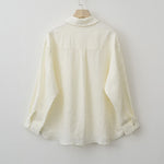 2025 Summer Autumn Long sleeve Linen oversized blouse Basic Shirt