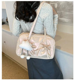 Korean Version Sweet Girly Style Shoulder Bag Fashion Pleated Handlebags for Women PU Leisure Armpit Bag Female Hand Bags Purse