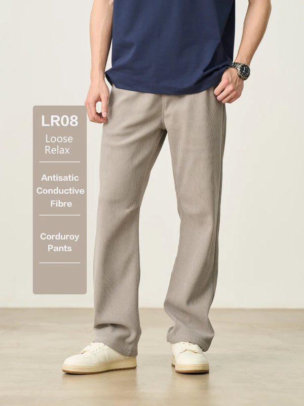 SIMWOOD 2025 Autumn New Loose Relax 370gsm Corduroy Pants Men Casual Drawstring Comfortable Plus Size Trousers