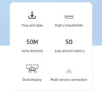 Hagibis Wireless HDMI Video Transmitter Receiver G6W Kits HDMI Extender Adapter TV Dongle 1080P for Monitor Projector Laptops