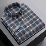 New in shirt ovresize long-sleeve 100%cotton shirts for men slim fit formal plain shirt plaid casual tops designer black clothes