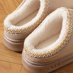 Home Soft Plush Slippers Women Winter Thick Bottom Non-Slip Home Cotton Shoes Woman Slides Plus Size 45 Warm Couple Slippers