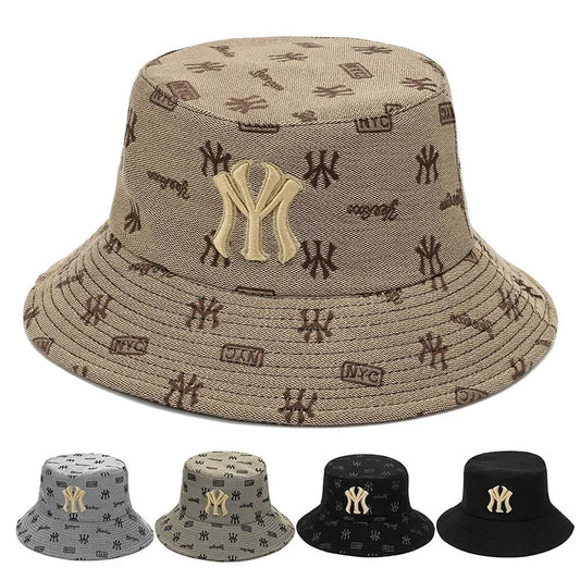 Unisex Letter Embroidery Fisherman Hat Women Summer Versatile Sunscreen Hats Sun Hat Men Trend Bucket Hats