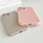 Titanium gray fine hole liquid silicone phone case for iPhone 16 15 14 13 12 11 Pro Max Plus full shockproof soft bumper cover