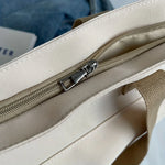 Nylon Tote Bag with Multiple Pocket Lightweight Foldable Design for Office Commute Shopping Fitness Storage Handbag Shoulder Bag