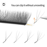 XIUSUZAKI L/LU/M Curl YY 3D 4D 5D W Shape Eyelash Extension Hand Woven  Soft Light Natural Lashes Premade Volume Fan Eyelashes