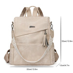 High Quality Pu Leather Backpack Women Ladies Shoulder Bag Designer Fashion Daypack Large Capacity School Bag for Girls