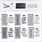 8Pcs Magnetic Eyelashes No Glue Needed Magnetic False Eyelashes with Applicator Reusable Thick Natural Effect 5 magnets Lashes