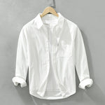 Autumn New Long Sleeve Shirt for Men Cotton Turn-down Collar Loose Shirts Fashion Men's Clothing